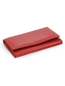 Červená dámská kožená psaníčková peněženka Elizbeth