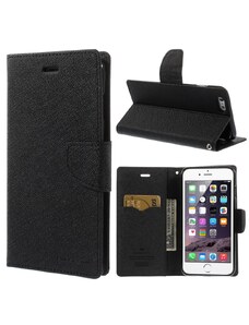 Pouzdro / kryt pro Apple iPhone 6 Plus / 6S Plus - Mercury, Fancy Diary BLACK/BLACK