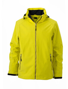 James & Nicholson Pánská softshellová bunda s kapucí James & Nicholson (JN1054) Žlutá S