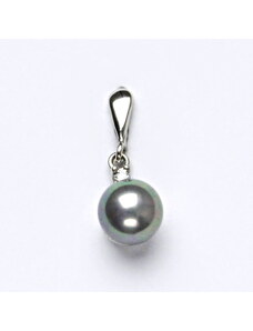 Čištín s.r.o. Stříbrný přívěšek s um. perlou, přívěsek ze stříbra, stříbrná perla se skutečným perleťovým leskem P 1207/22