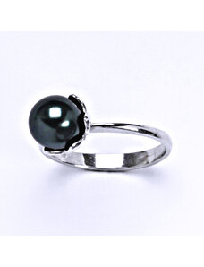 Čištín s.r.o. Stříbrný prsten se Swarovski tahitian-look perlou 8 mm, T 1351