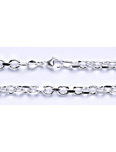 Čištín s.r.o. Stříbrný silný náramek, řetěz, šperk délka 19 cm,4
