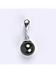 Čištín s.r.o. Stříbrný přívěšek se Swarovski perlou black 8 mm, P 1397/22