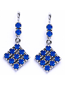 Čištín s.r.o. Náušnice stříbrné s krystalem Swarovski caribbean blue opal,šperk, NK 1341/1346