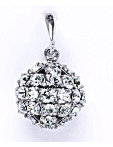 Čištín s.r.o. Stříbrný přívěšek koule se Swarovski krystalem light azore,šperk P 1369/6