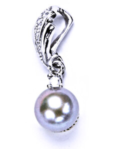 Čištín s.r.o. Stříbrný přívěšek, šperky(përla přírodní stříbrná 8 mm)P 1207/1
