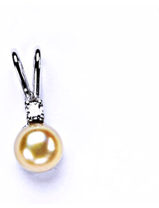Čištín s.r.o. Stříbrný přívěšeks přírodní lososovou perlou 5,5 mm , šperky P 1243