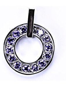 Čištín s.r.o. Stříbrný přívěšek, zirkon ametyst, šperky se zirkony, P 1290