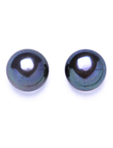 Čištín s.r.o. Stříbrné náušnice na šroubek, šperky(přírodní říční perla čená 9- 10 mm)NŠ 1298
