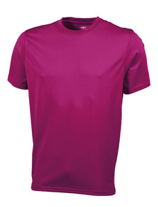 James & Nicholson Pánské sportovní triko s krátkým rukávem James & Nicholson (JN358) Růžová S