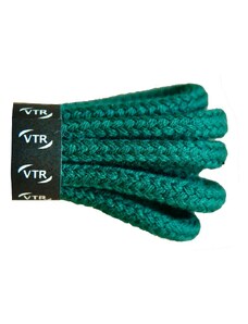 VTR Bavlněné kulaté tkaničky silné - tmavě zelené