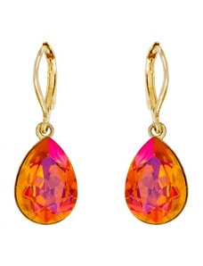 Šperky LAFIRA Style Pozlacené náušnice Pear Astral Pink
