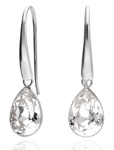 Šperky LAFIRA Style Stříbrné visací náušnice Pear Crystal