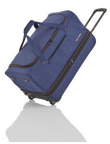 Travelite Basics Cestovní taška na kolečkách M 70 cm Modrá Navy Rozšiřitelná