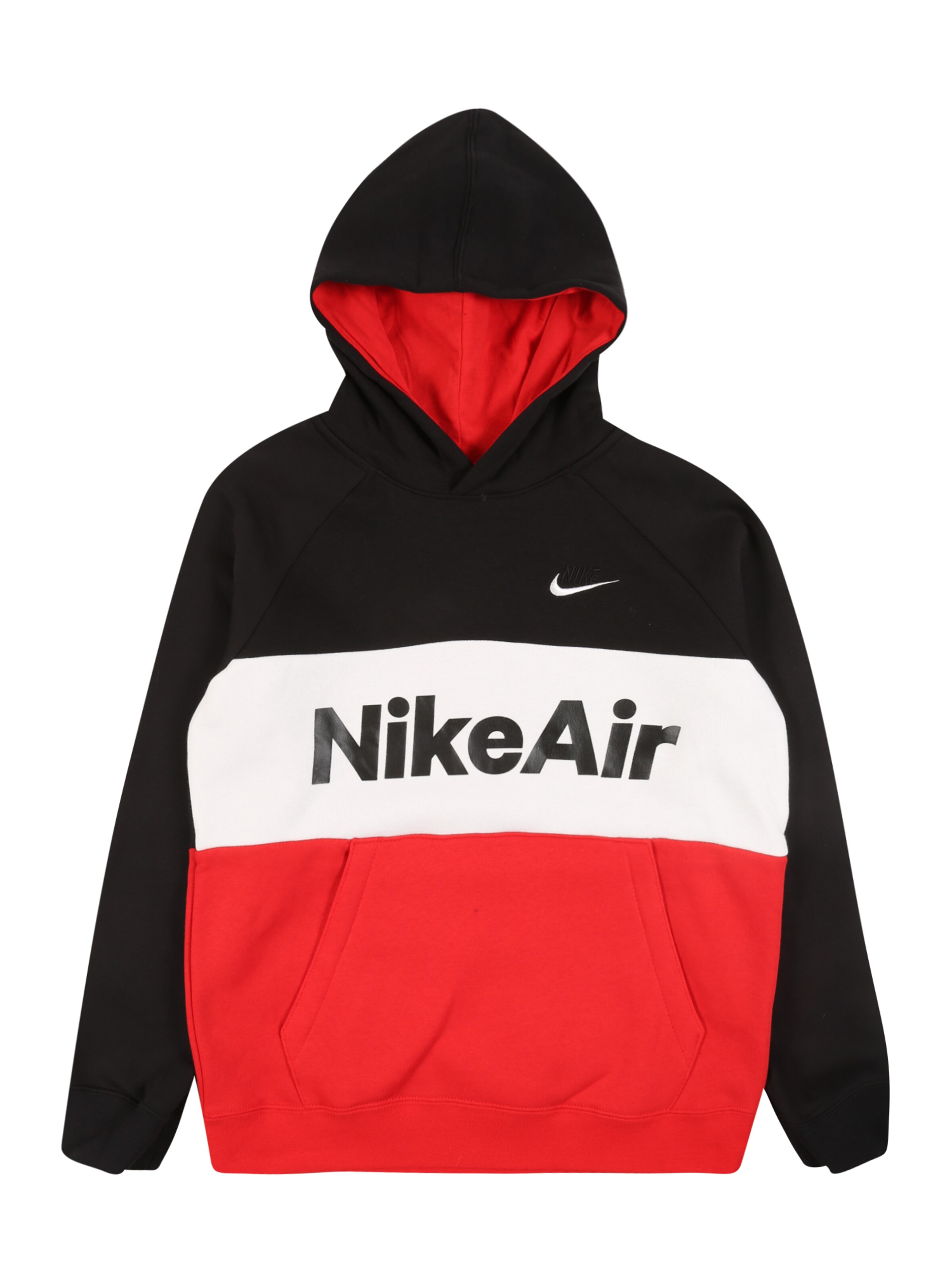 Nike Sportswear Mikina 'AIR PO' červená / černá / bílá - GLAMI.cz