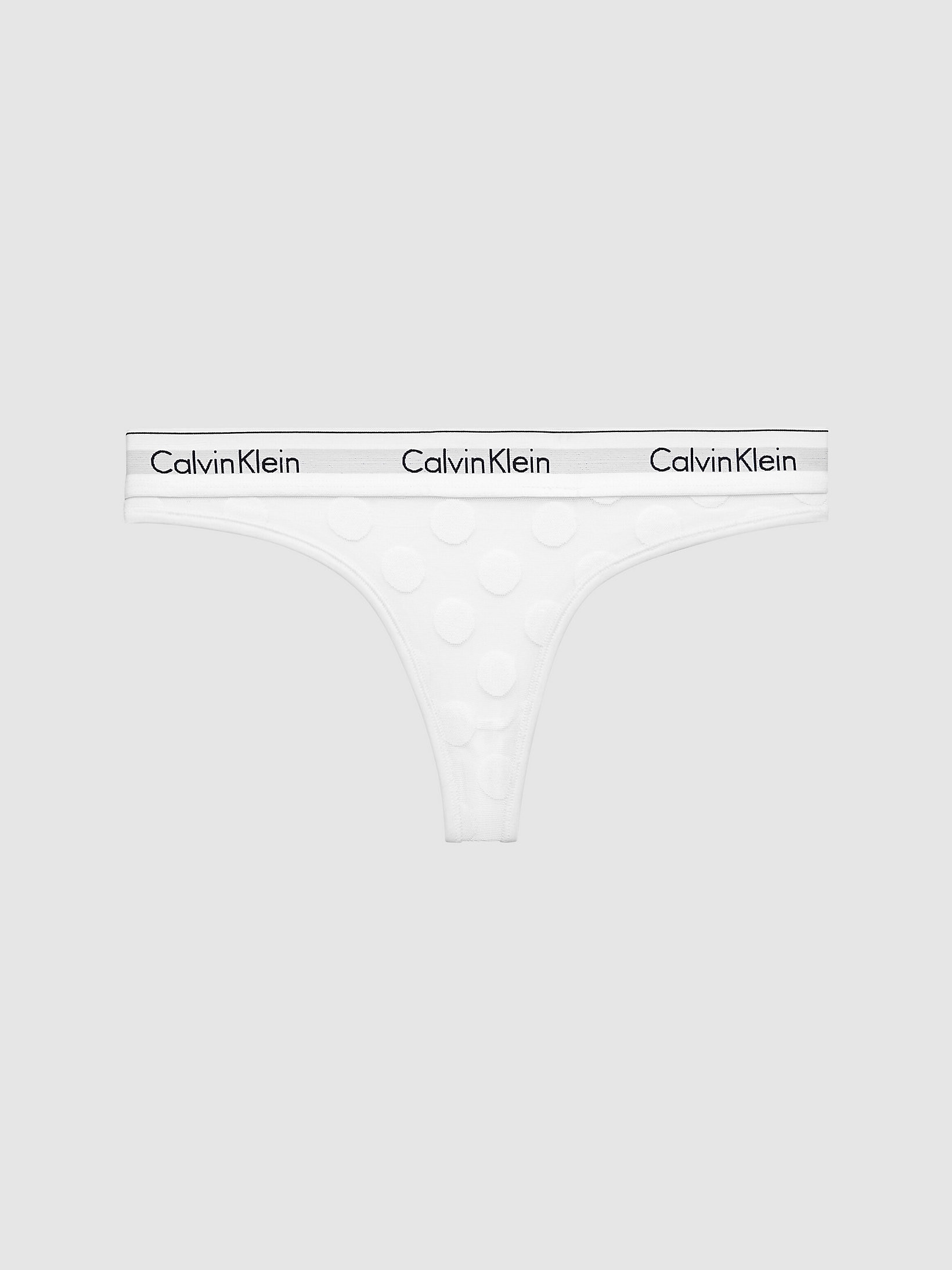 Tanga Calvin Klein - Modern Cotton Dot bílé - GLAMI.cz