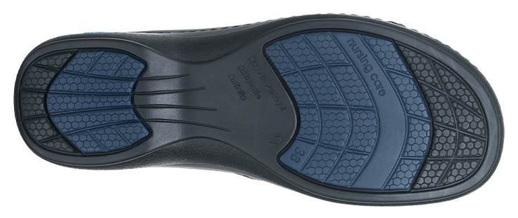 Nursing Care BERLIM WG4AP03 pracovní kožená pratelná obuv s certifikací unisex s páskem tmavě modrá