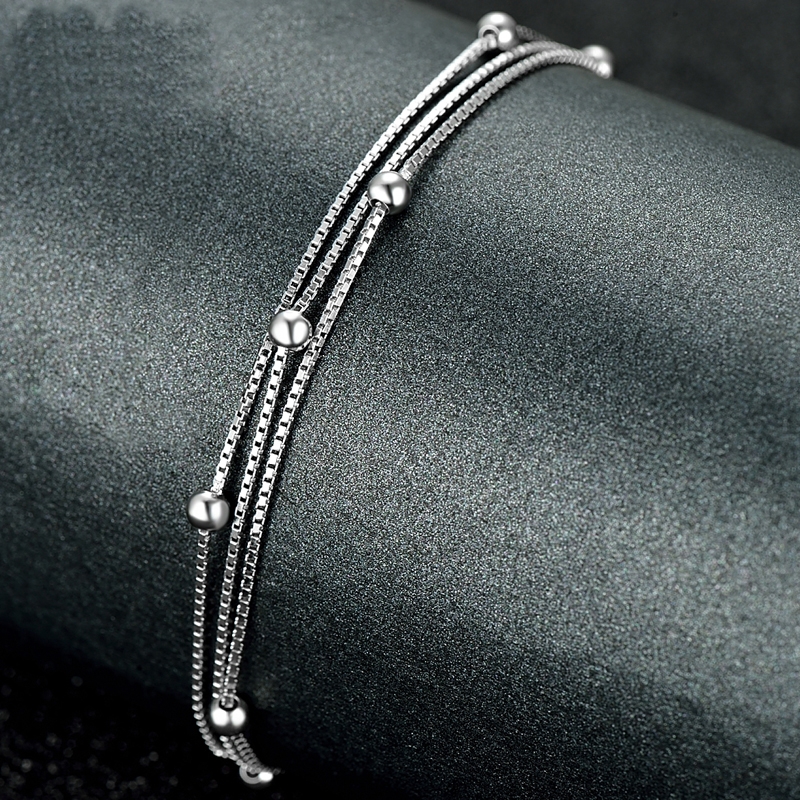 Olivie Stříbrný řetízek na nohu TRIO 4752