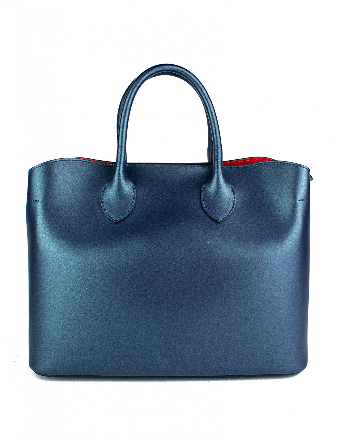 GIOSTRA Italská kožená kabelka Erica Tmavě modrá