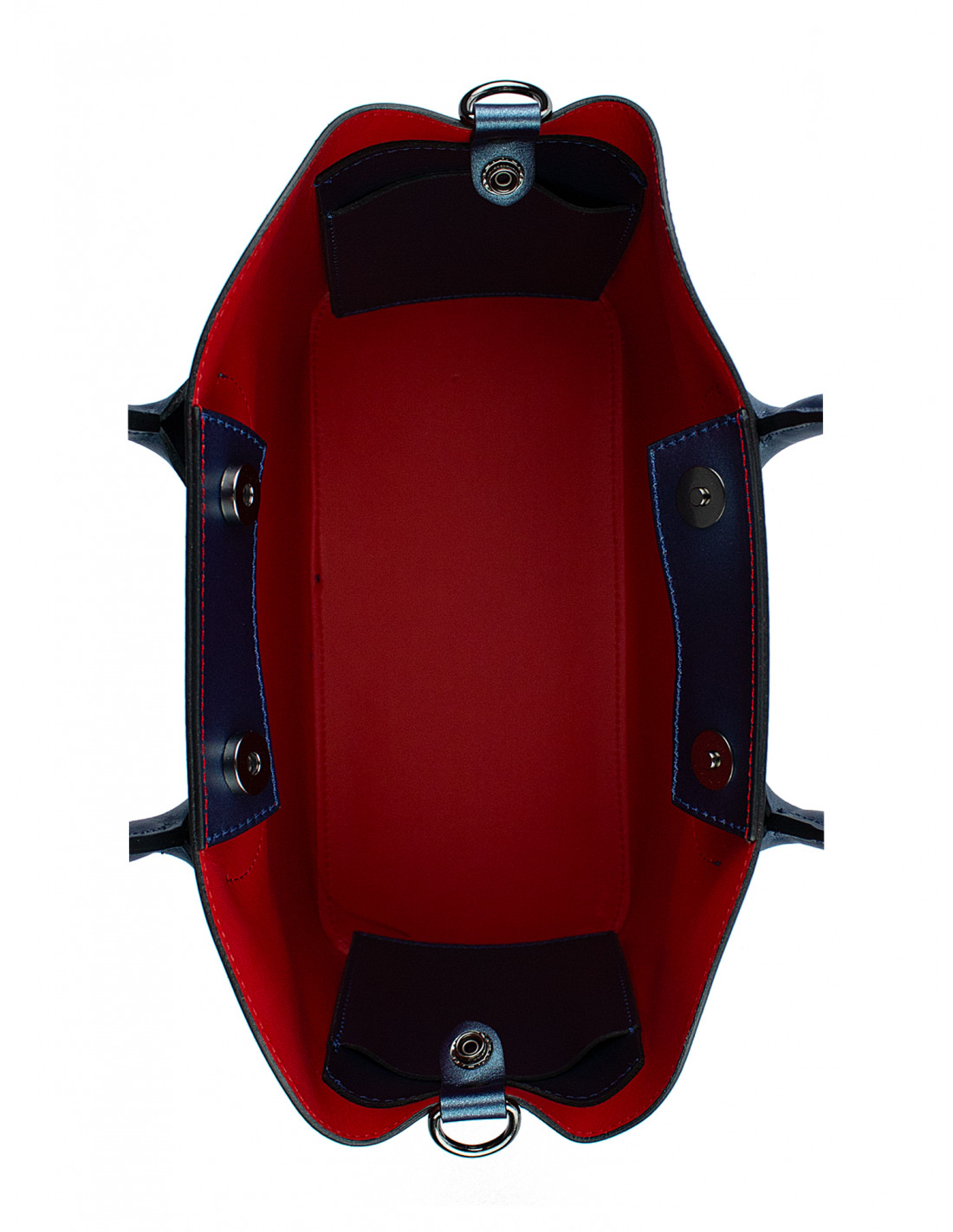 GIOSTRA Italská kožená kabelka Erica Tmavě modrá