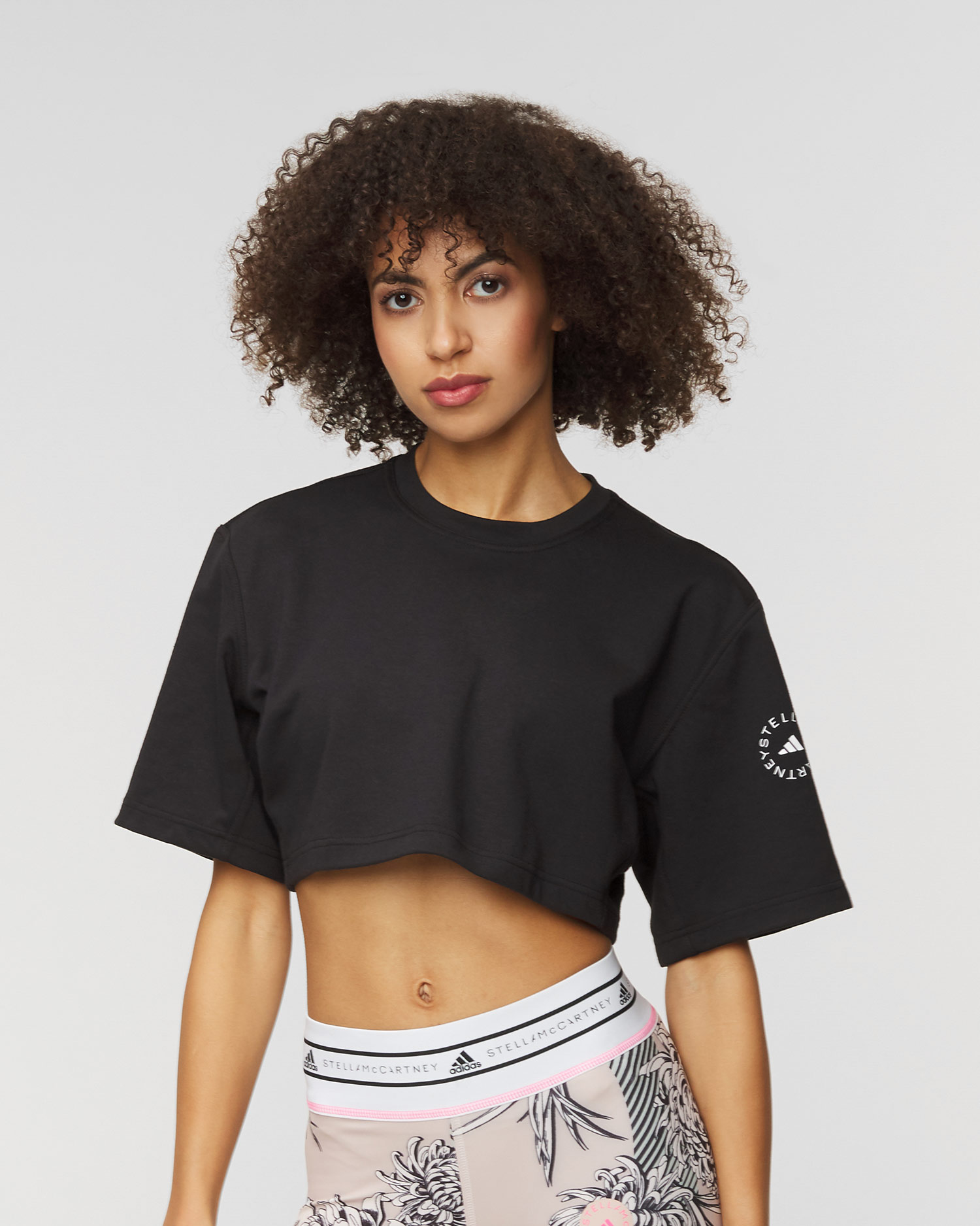 Top Adidas by Stella McCartney ASMC CROP TEE ÄernÃ¡ - GLAMI.cz
