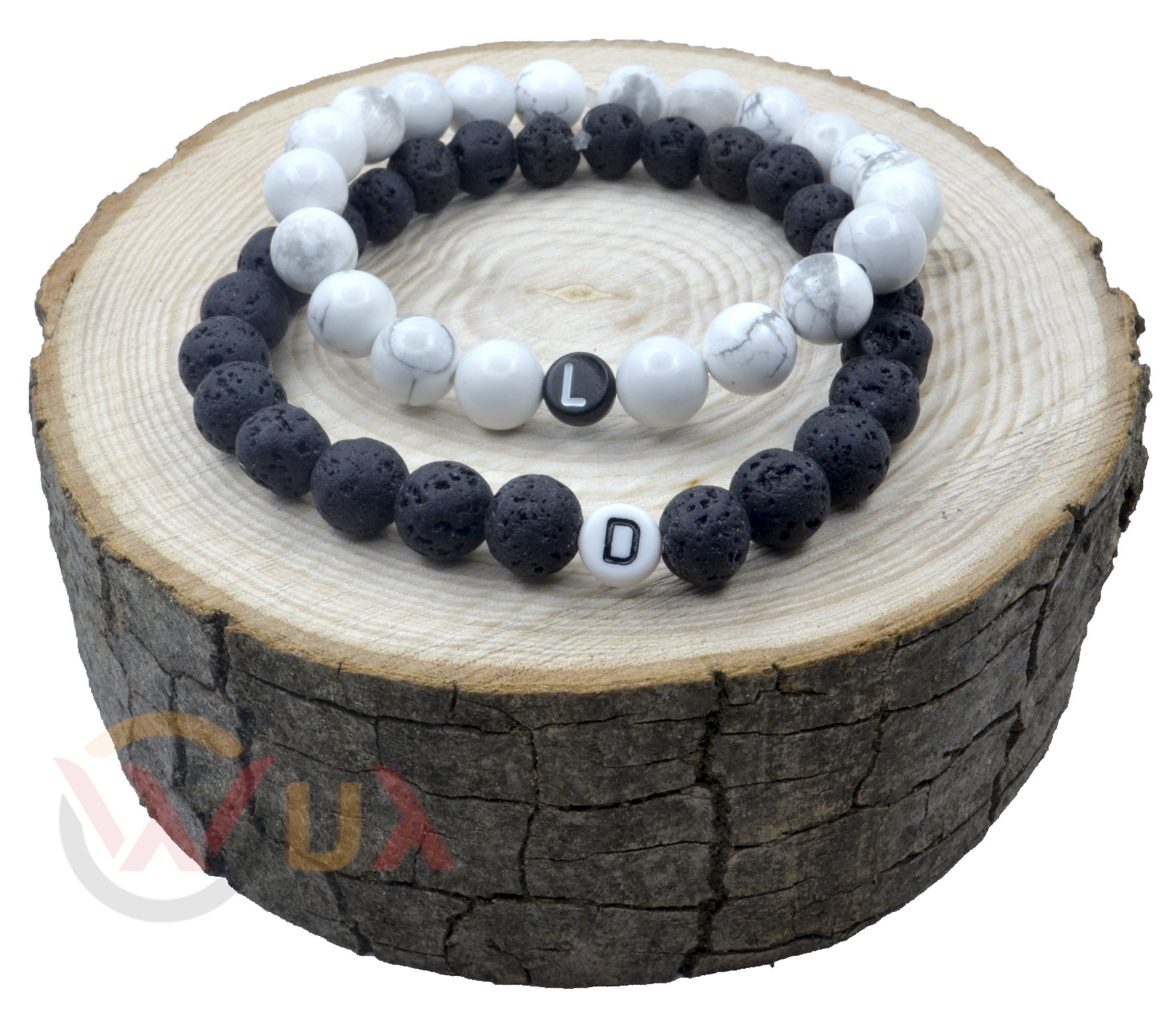 WUX Lávový a Howlitový Pár s iniciály