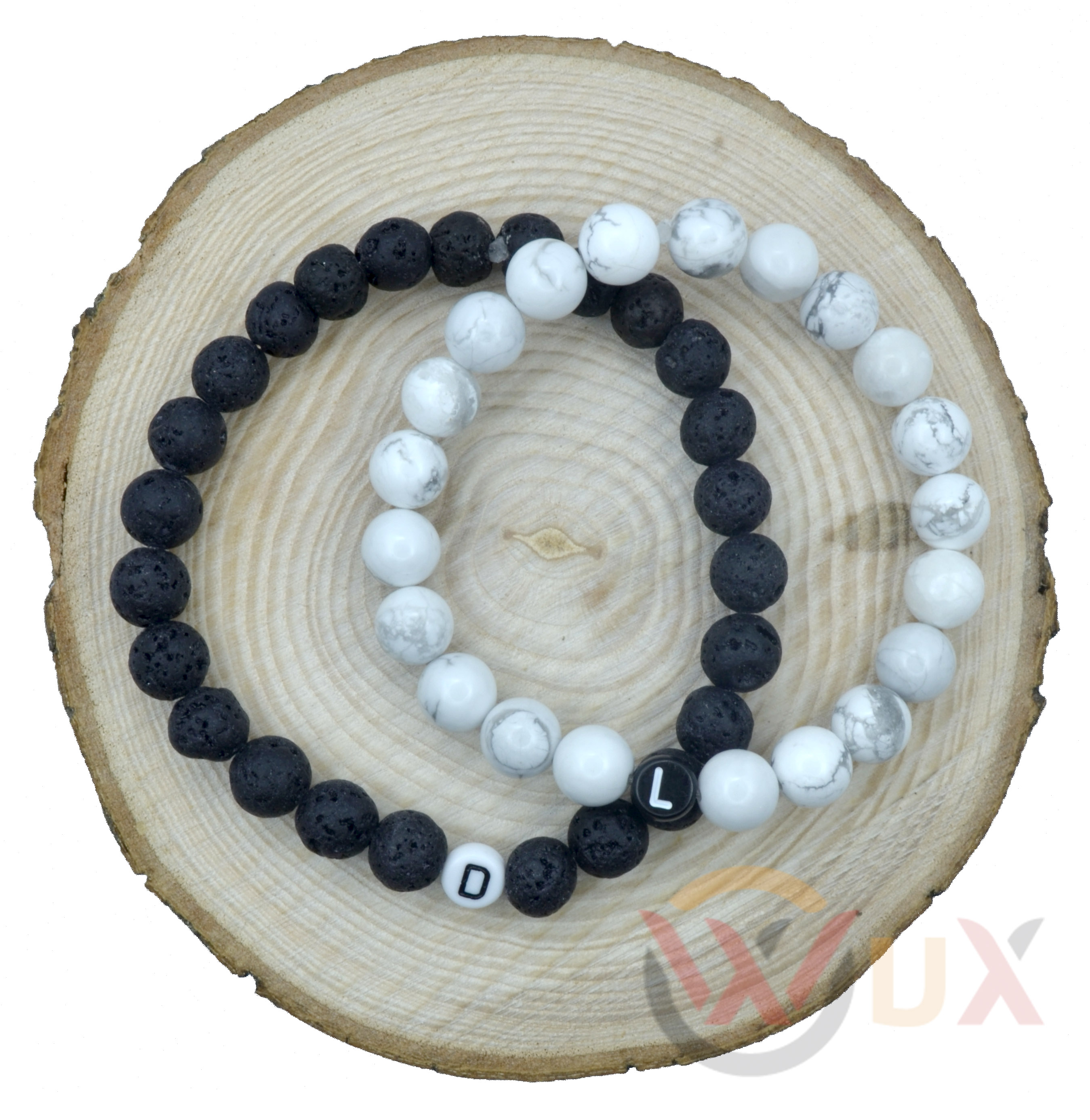 WUX Lávový a Howlitový Pár s iniciály