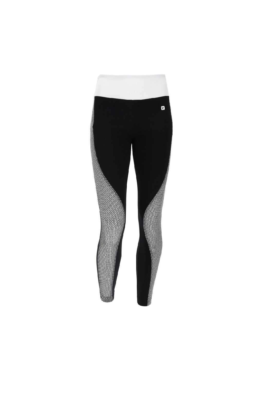 Sportovní Legíny Freddy D.I.W.O. Pro - Made In Italy - 7/8 - Střední pas - Černá/Bílá