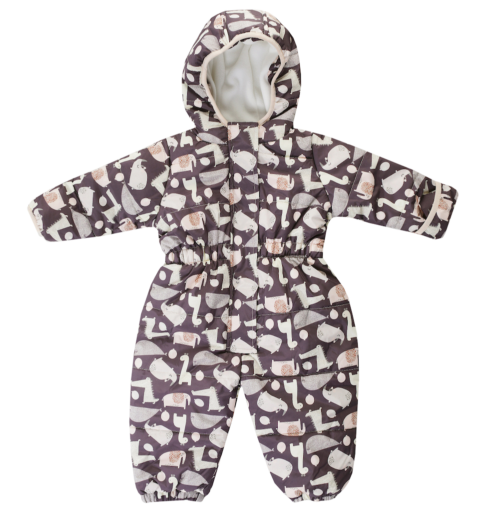 Jacky Dětská kombinéza zimní se zvířátky tmavá