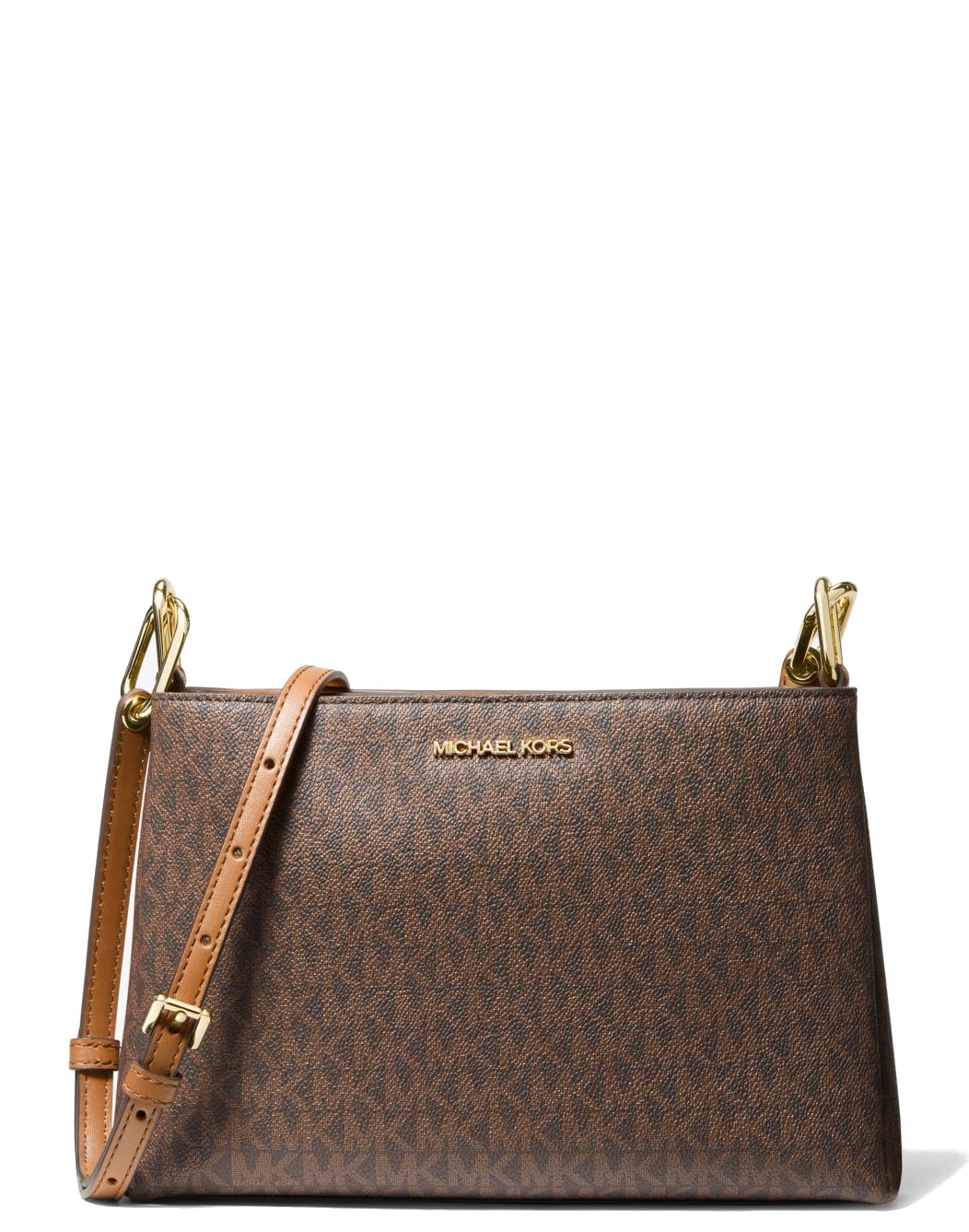 Michael Kors Trisha Medium Pebbled Leather Crossbody Bag Brown GLAMI.cz