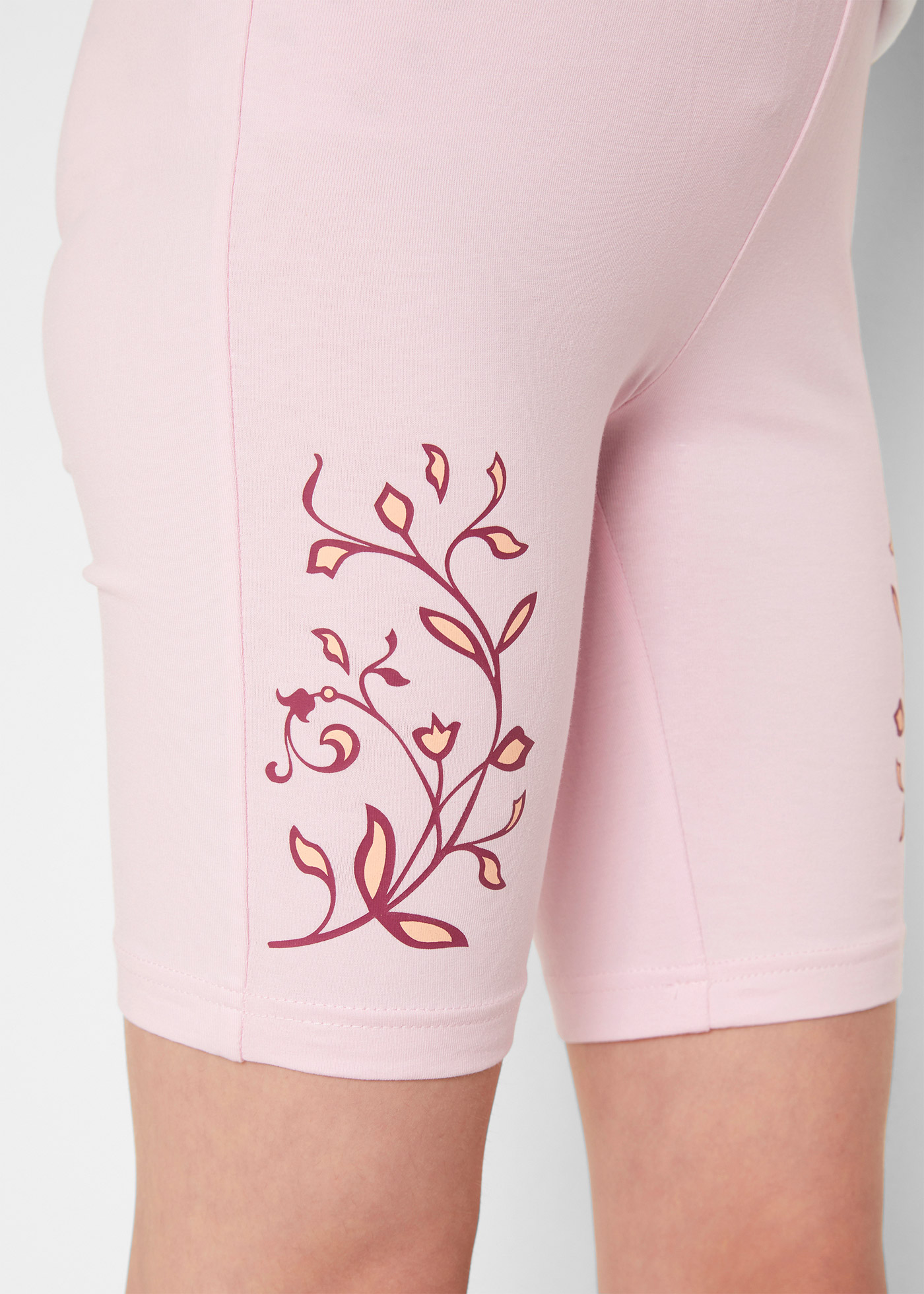 bonprix Krátké legíny s organickou bavlnou (2 ks v balení) Růžová