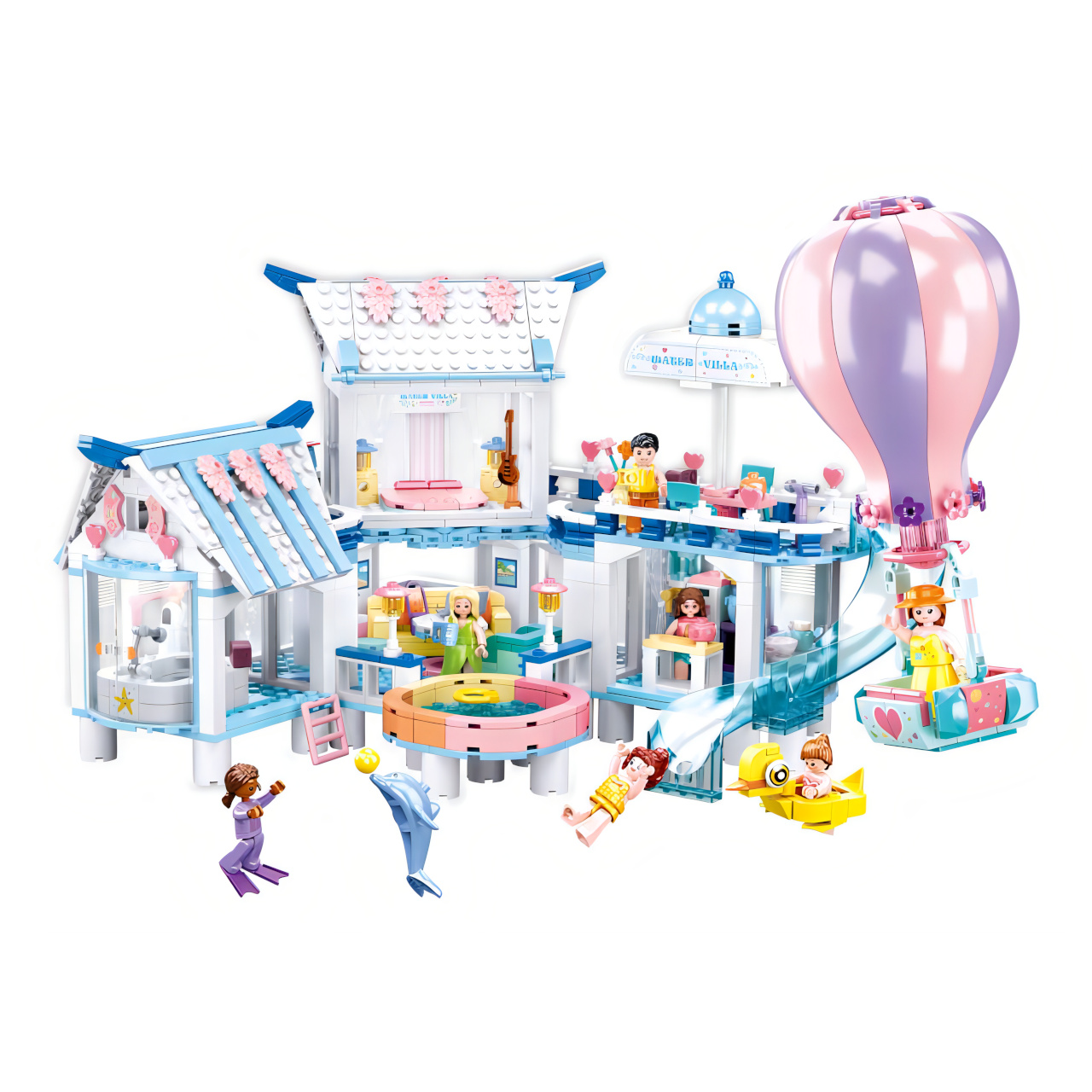 Plovoucí vila s bazénem Sluban