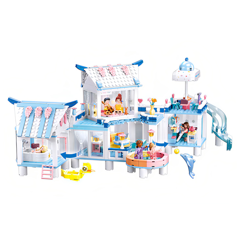 Plovoucí vila s bazénem Sluban