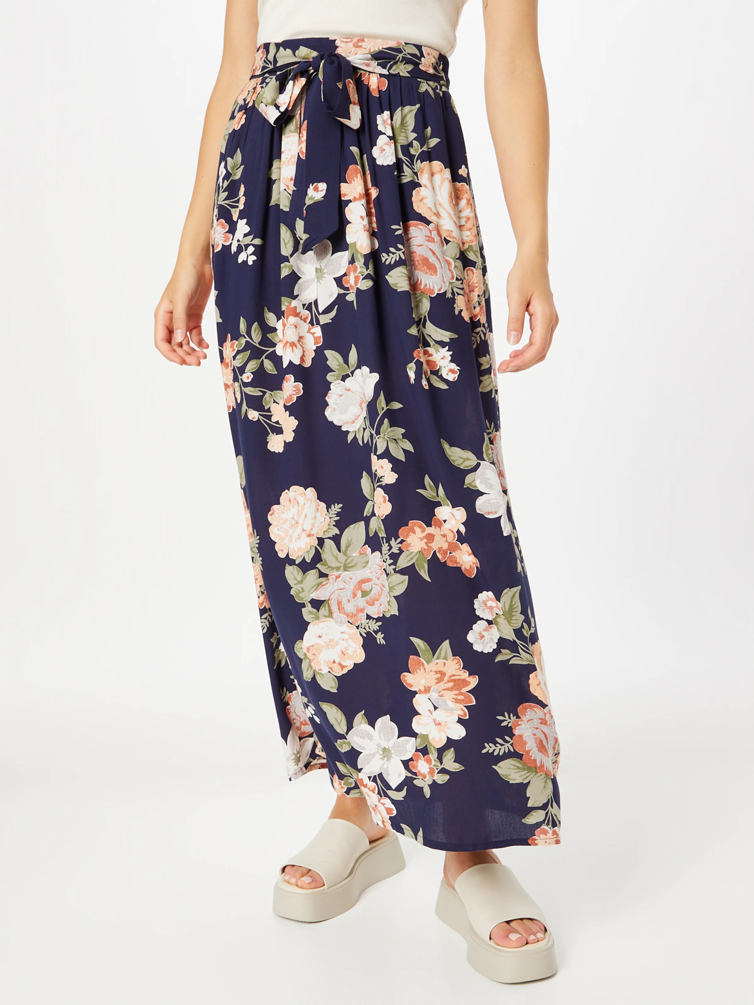 ABOUT YOU Sukně 'Chinara' tmavě modrá / humrová / bílá