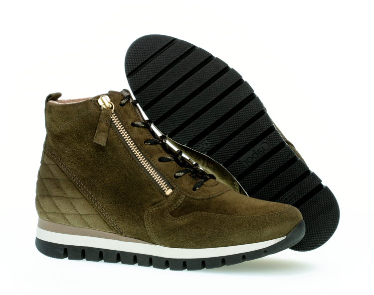 Kotníková obuv v zajímavém zpracování a barvě Gabor 96.455.33 zelená