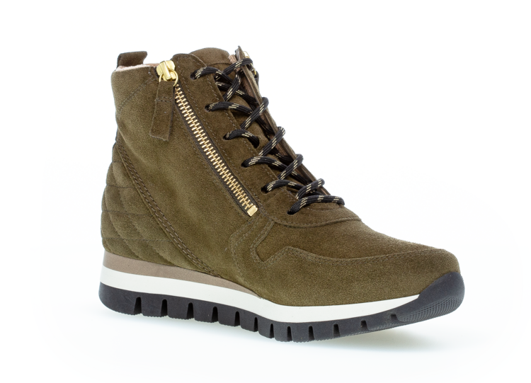 Kotníková obuv v zajímavém zpracování a barvě Gabor 96.455.33 zelená