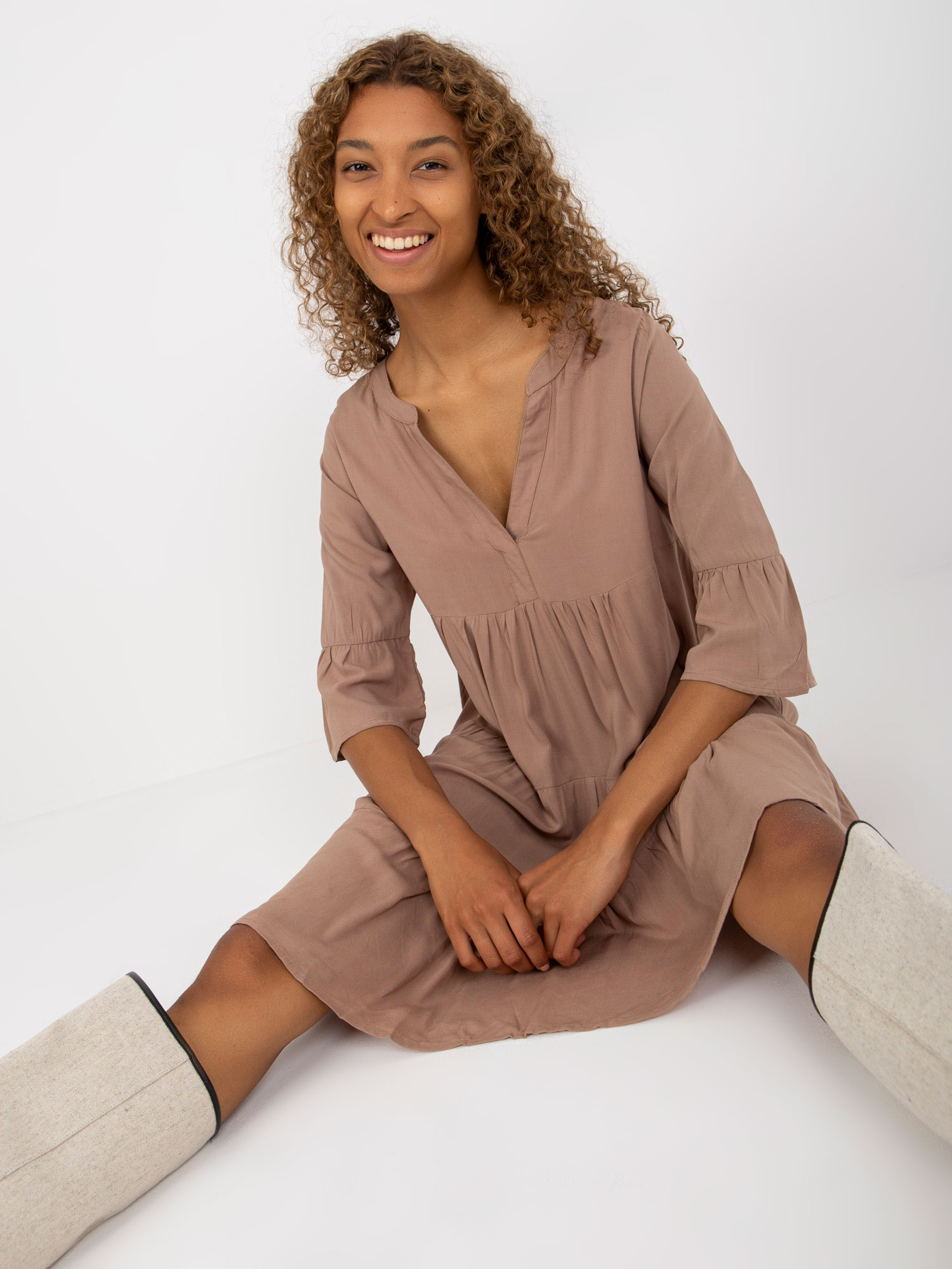 Sublevel Dress-D73761M30214A3-dark beige