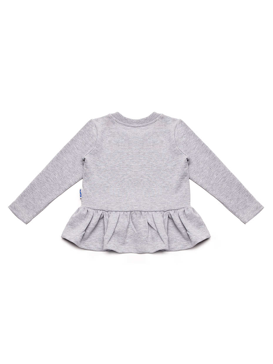 Winkiki Kids Wear Dívčí mikina Magic - šedý melanž