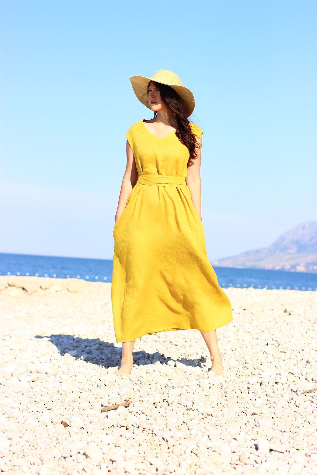 Oblíbené lněné maxi šaty Lotika česká móda Premium quality