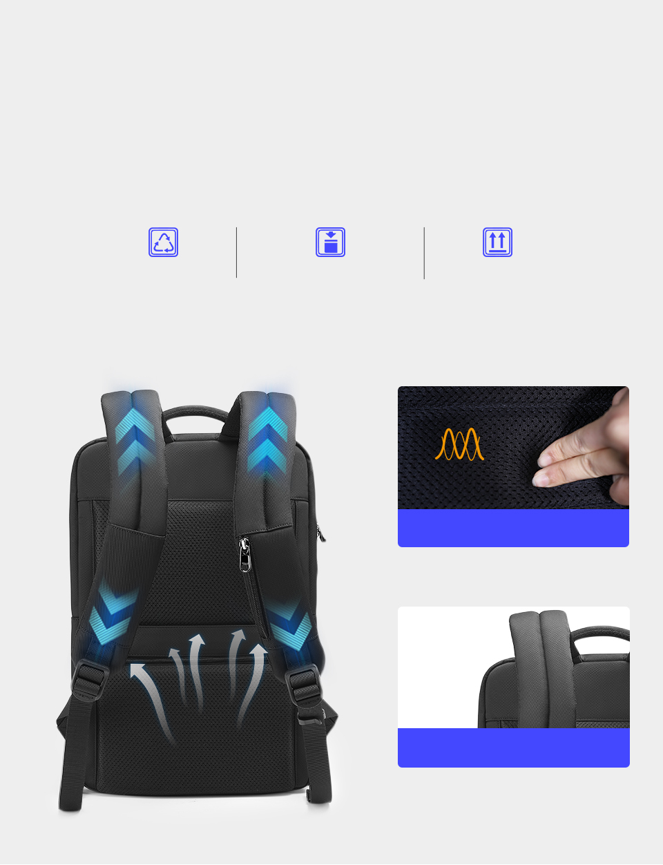 Městský batoh 15.6'' - Tigernu, T-B3983 Black