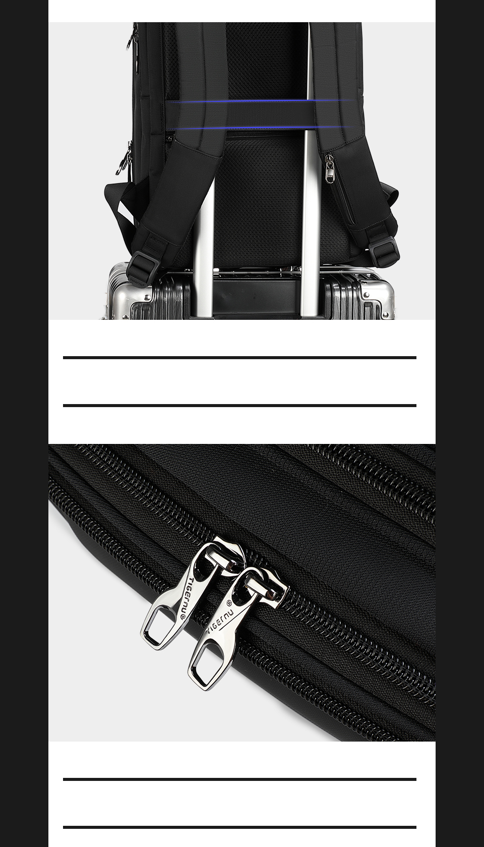 Městský batoh 15.6'' - Tigernu, T-B3983 Black