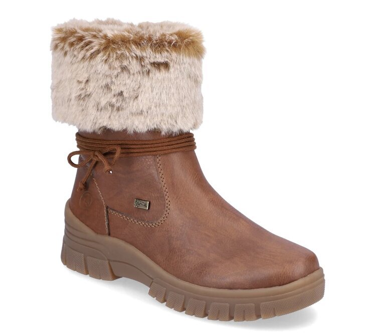Módní kotníková obuv s kožíškem Remonte D0E70-22 hnědá