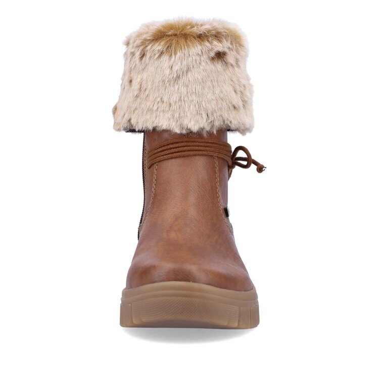 Módní kotníková obuv s kožíškem Remonte D0E70-22 hnědá