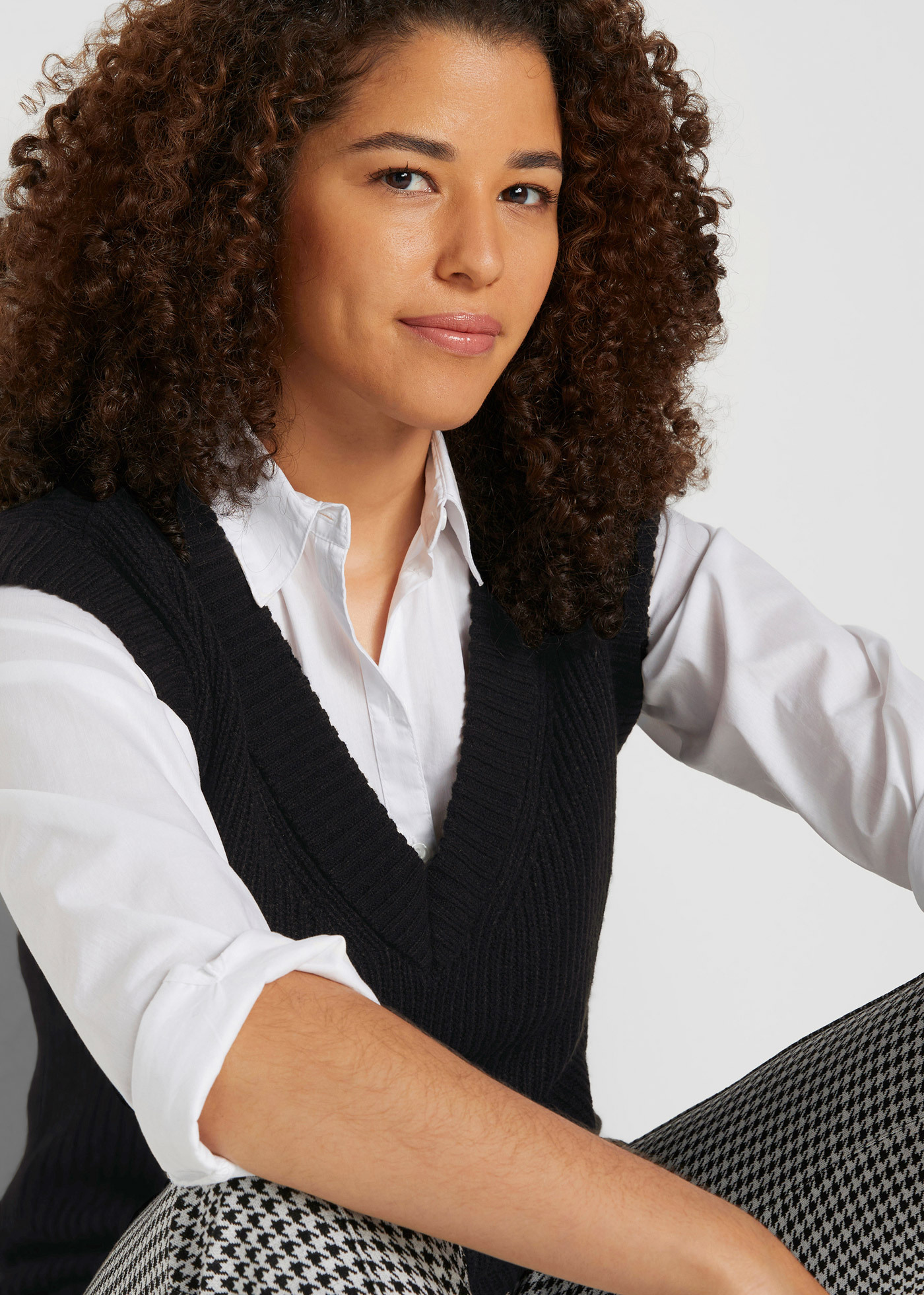 bonprix Pletená vesta Černá