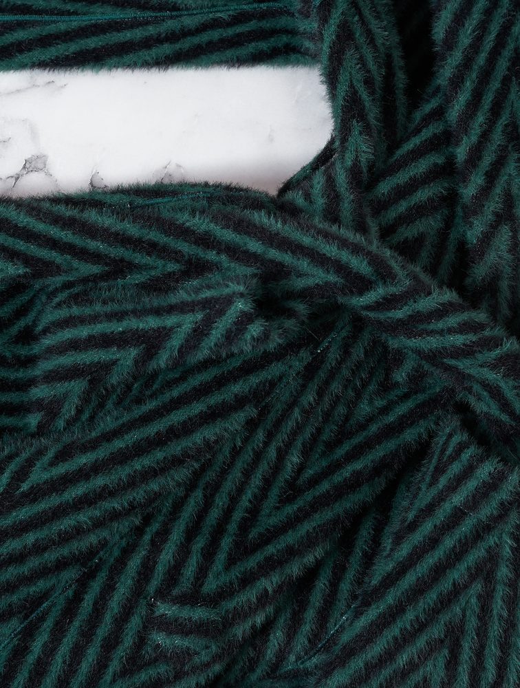 Due Linee Dámský oboustranný kabát smaragdový