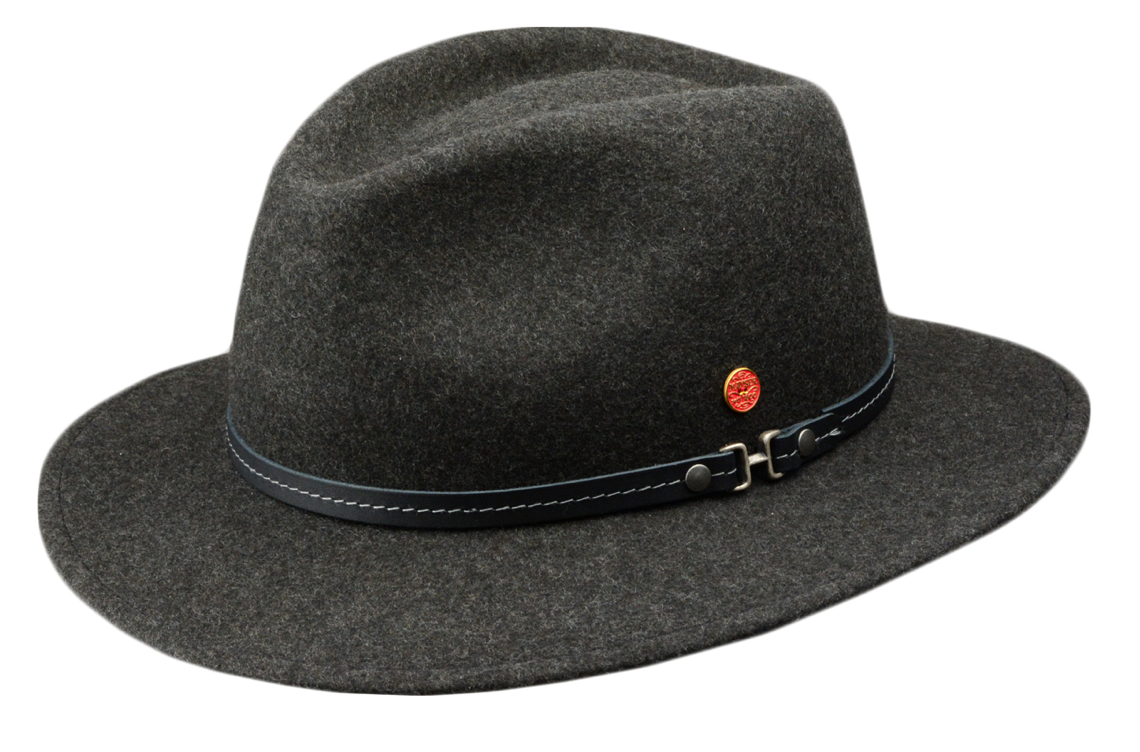 Cestovní nemačkavý voděodolný šedý klobouk Mayser - Mathis Mayser