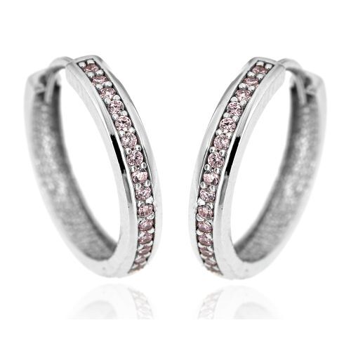 Zlatnictví U Kostela Stříbrné kroužky s růžovými zirkony 5059