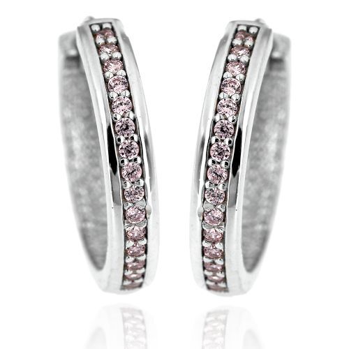 Zlatnictví U Kostela Stříbrné kroužky s růžovými zirkony 5059