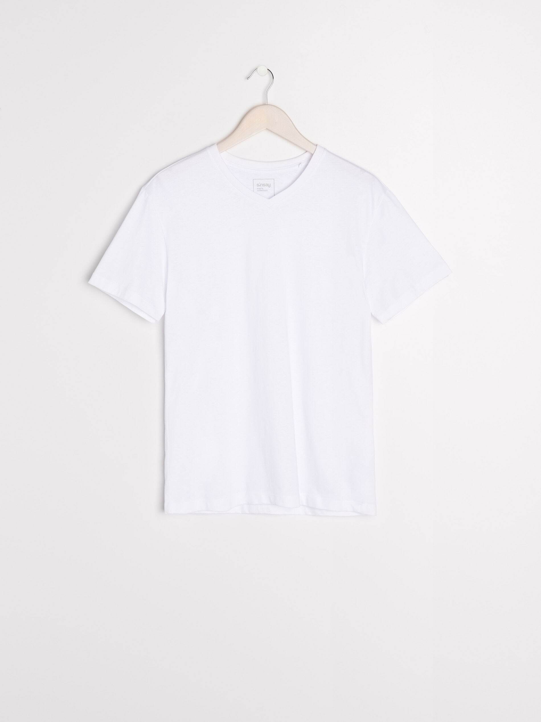 Sinsay - Tričko s krátkým rukávem - bílá