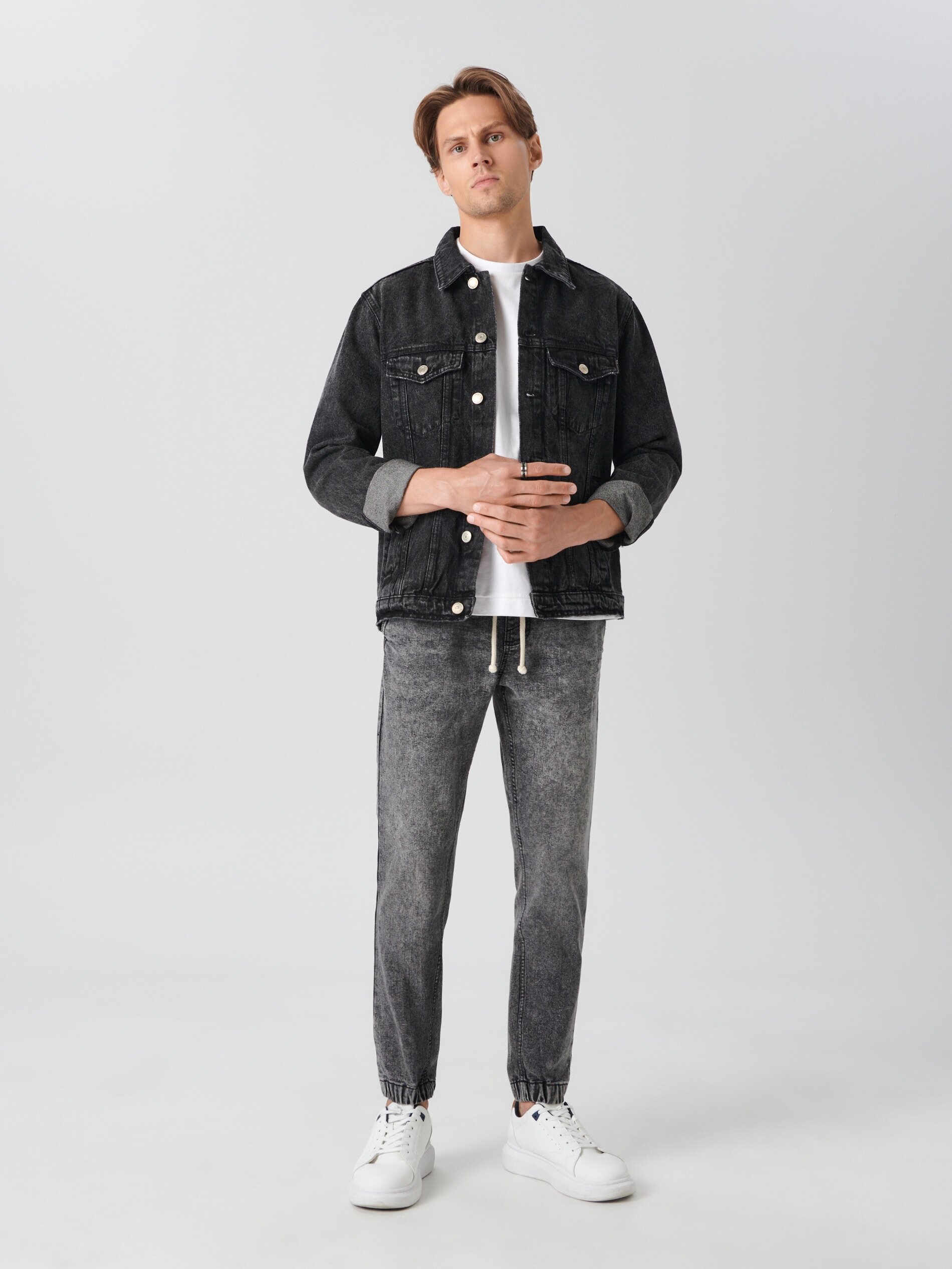 Sinsay - Džínové joggery - šedá